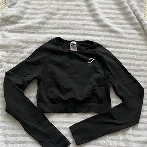 Gymshark Black Long Sleeve Crop Top